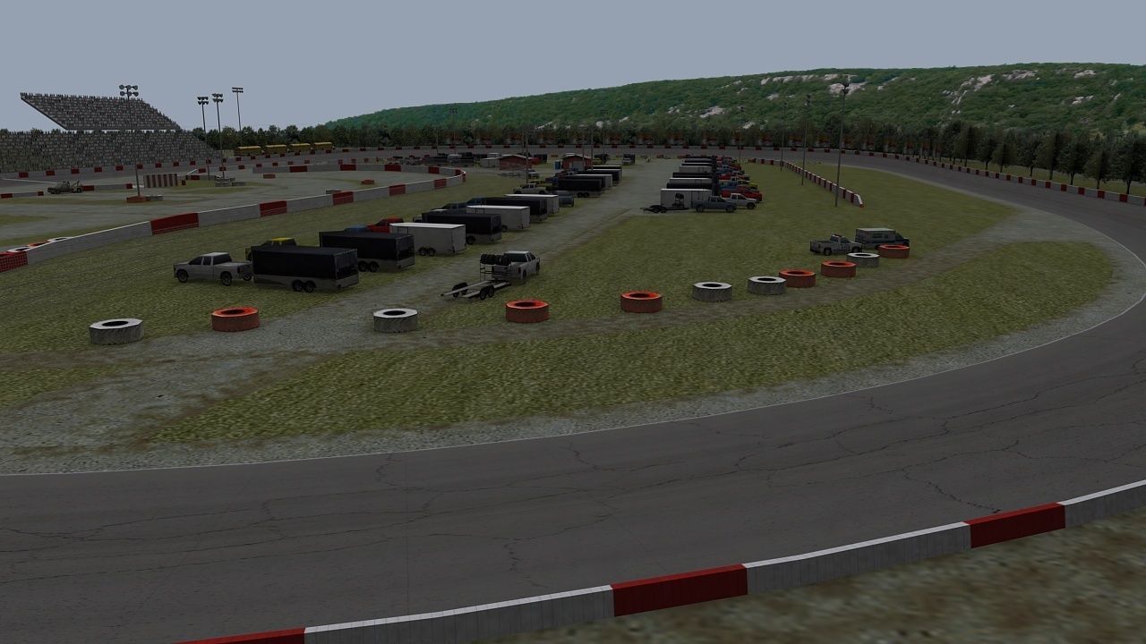 Small Town Speedway Game Ready Low-poly 3D model_9