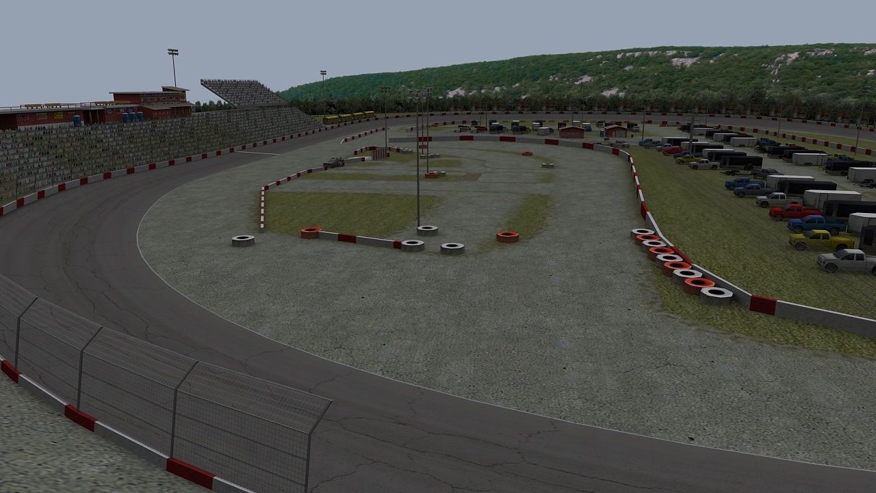 Small Town Speedway Game Ready Low-poly 3D model_6