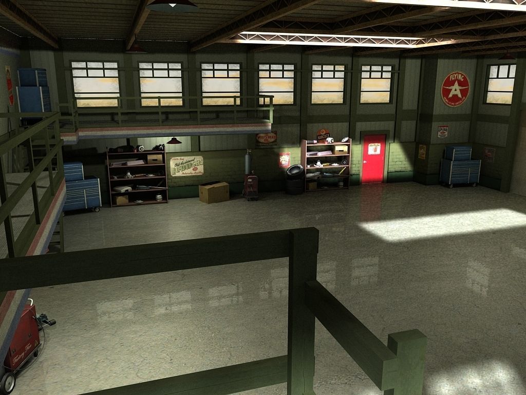 Game Ready Vintage Garage Low-poly 3D model_12