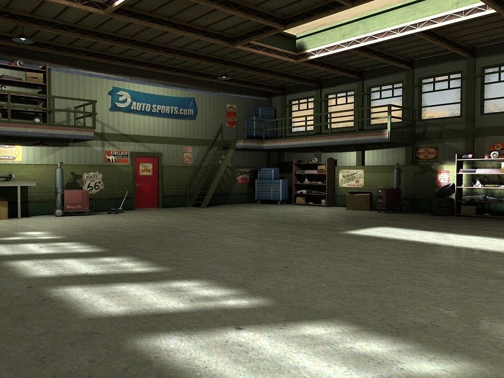 Game Ready Vintage Garage Low-poly 3D model_7