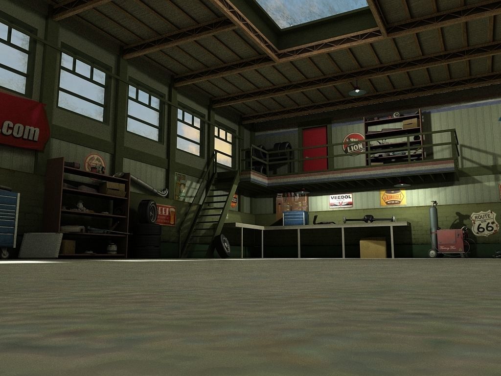 Game Ready Vintage Garage Low-poly 3D model_10