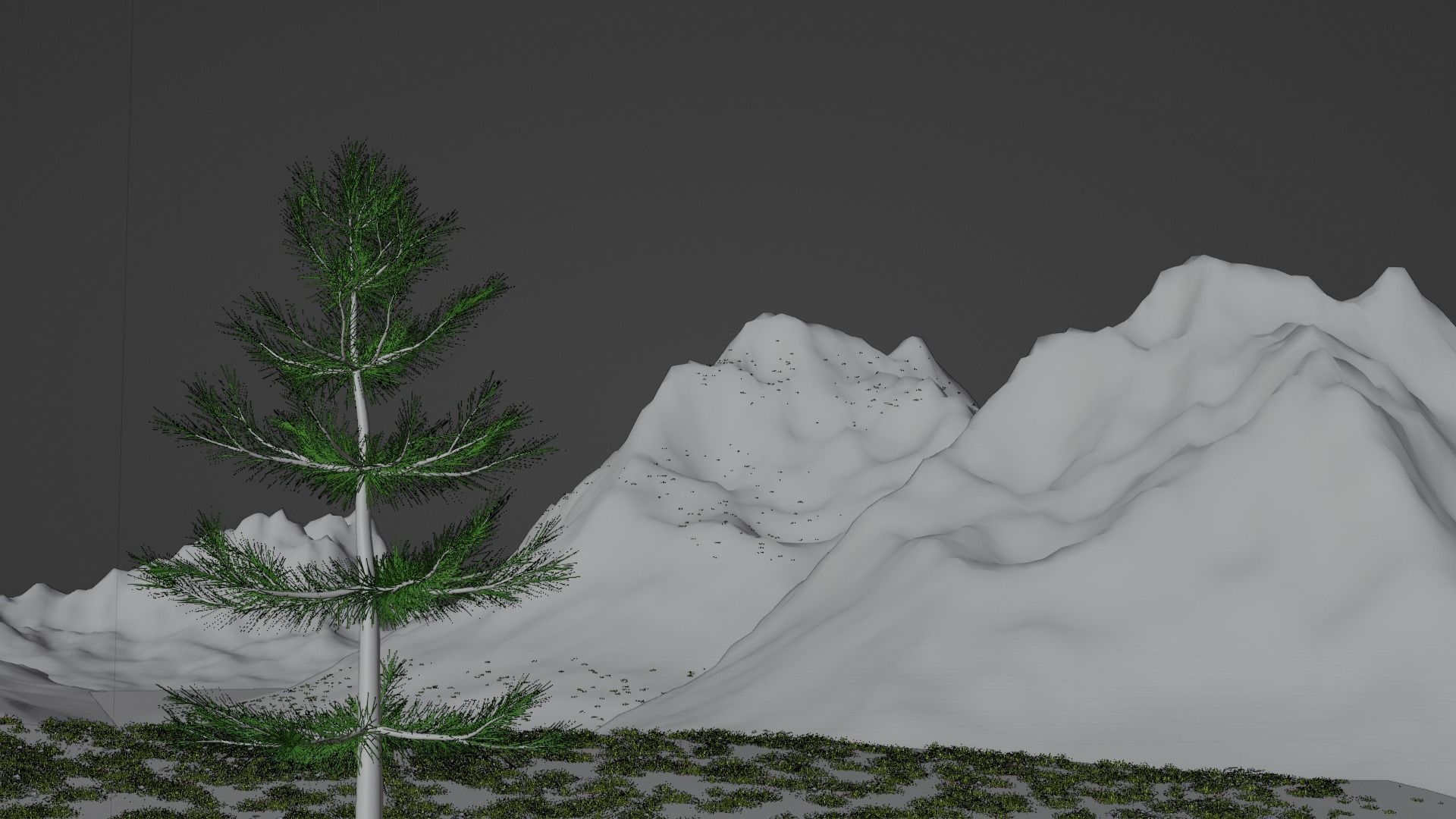 Summer Mountain view Textures Low-poly 3D model Low-poly 3D model_5