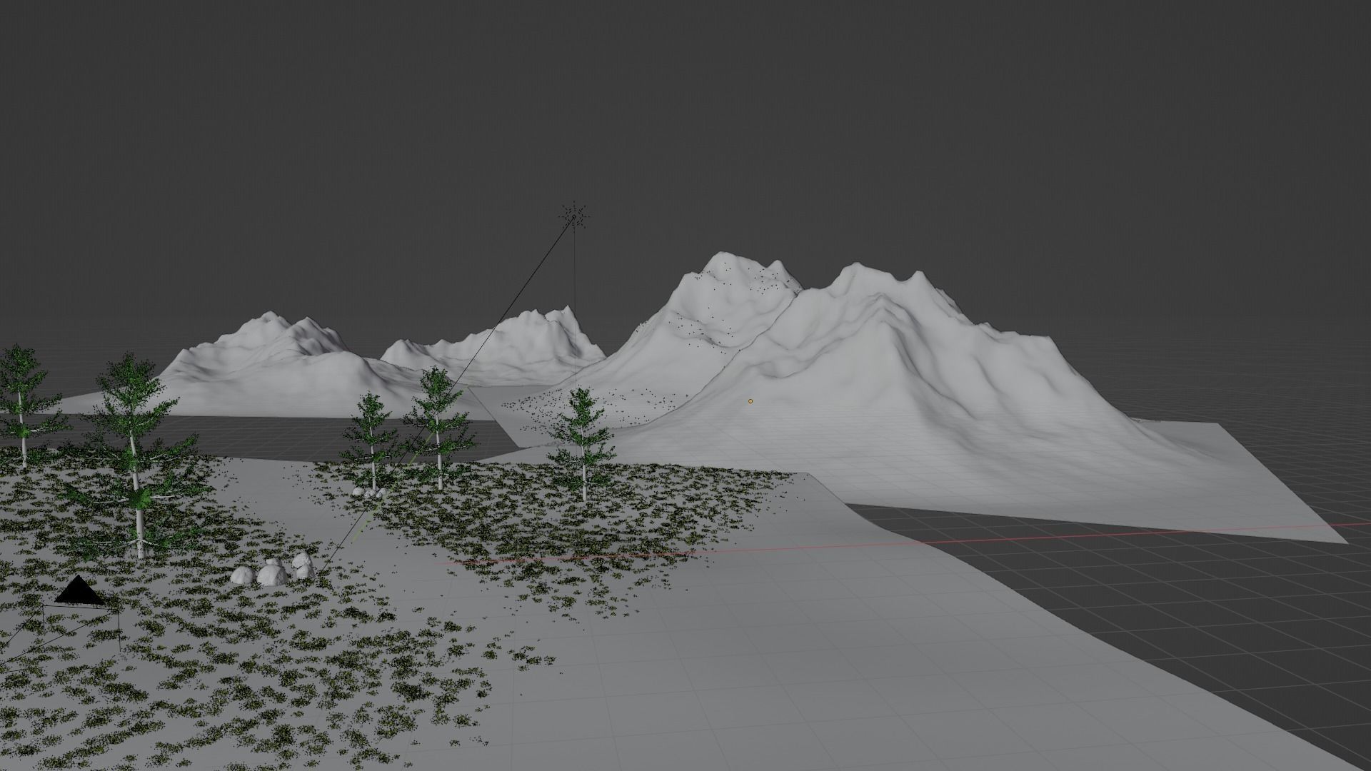 Summer Mountain view Textures Low-poly 3D model Low-poly 3D model_6