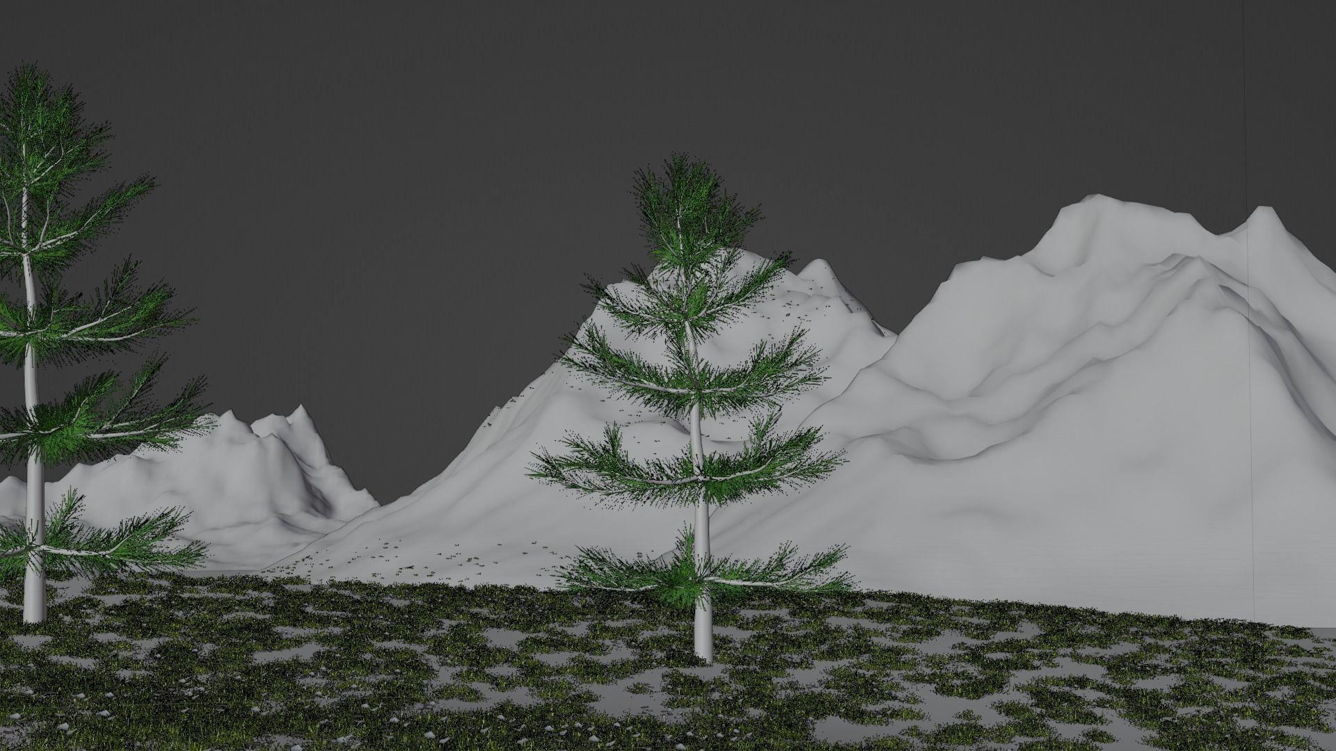 Summer Mountain view Textures Low-poly 3D model Low-poly 3D model_14