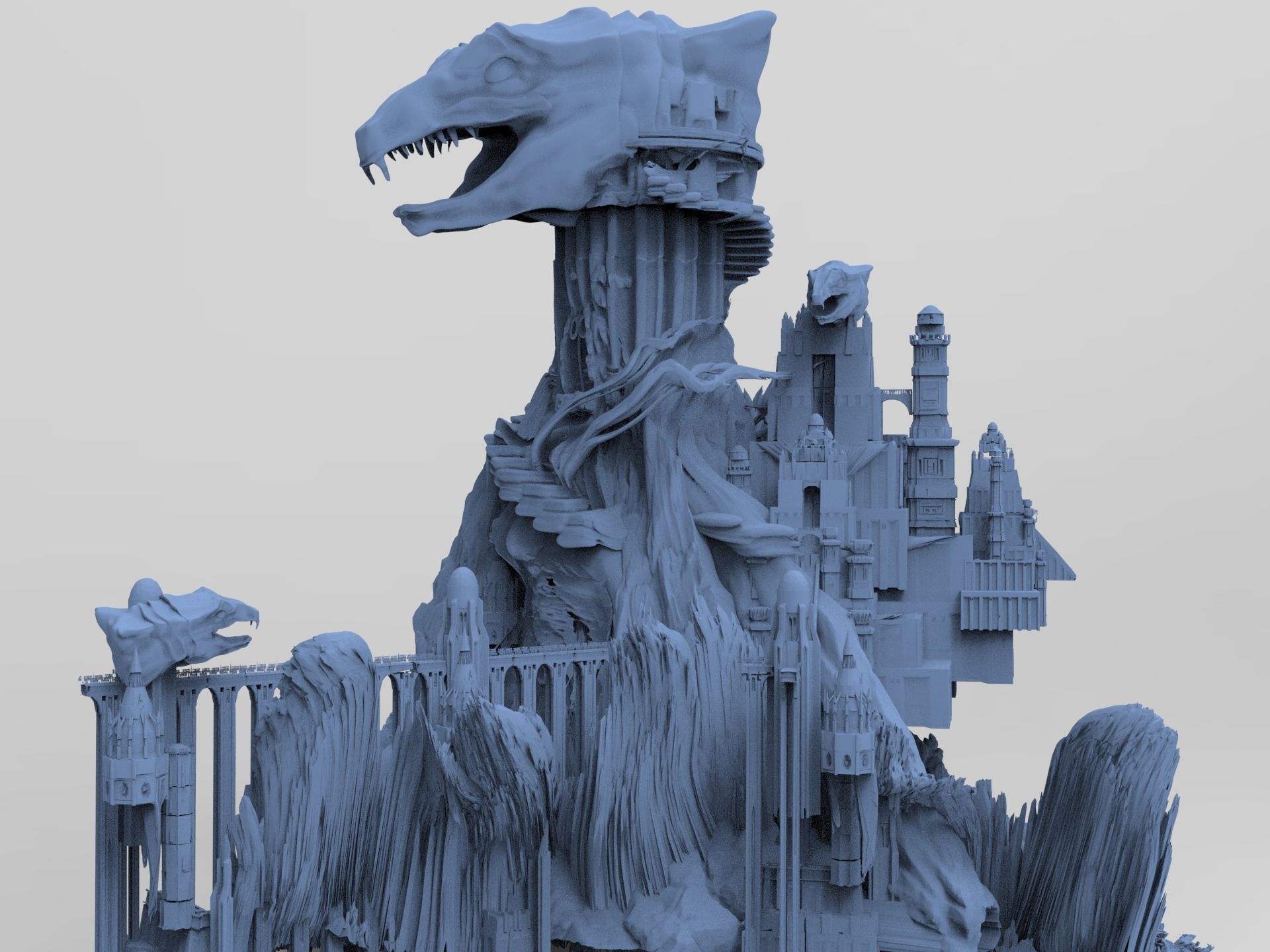 Eternia serpant rock 3D model_1