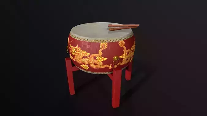 Drum set TAMA PERFORMER Low-poly 3D model