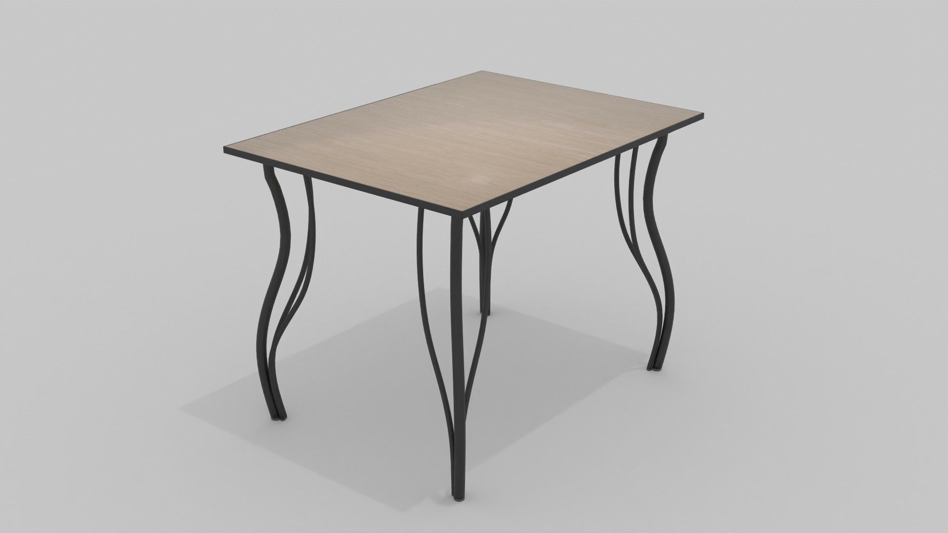 Classic table Free 3D model_1