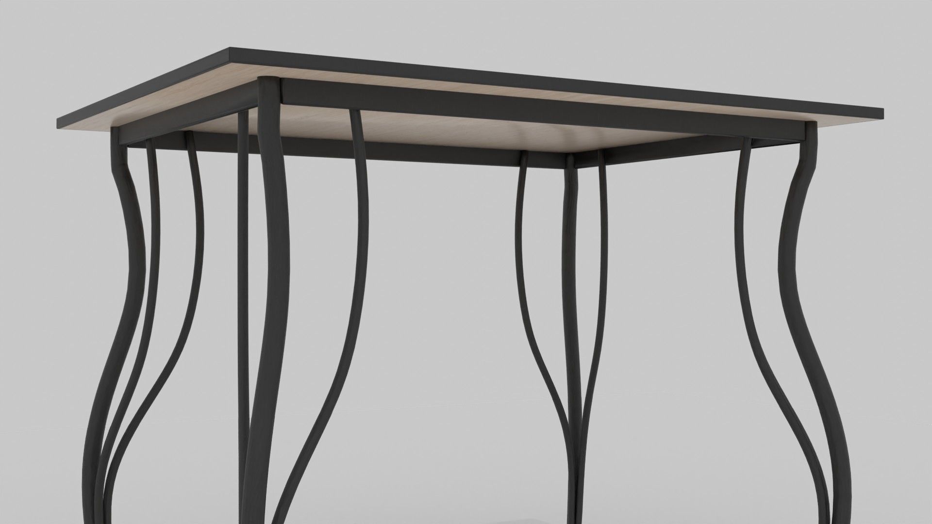 Classic table Free 3D model_4