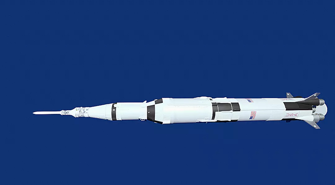 Apollo 11 Saturn 5 Rocket 3D model 3D model