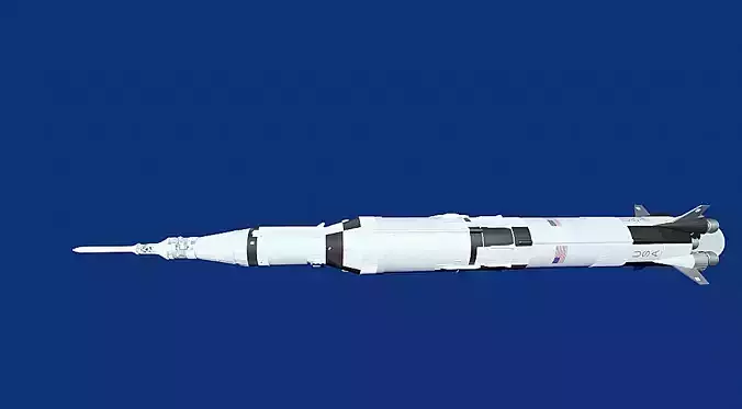 Apollo 11 Saturn 5 Rocket 3D model