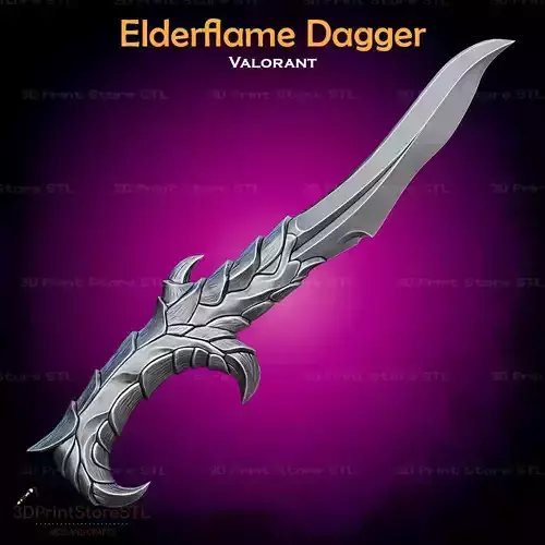 Elderflame Dagger Cosplay Valorant - STL File 3D print model