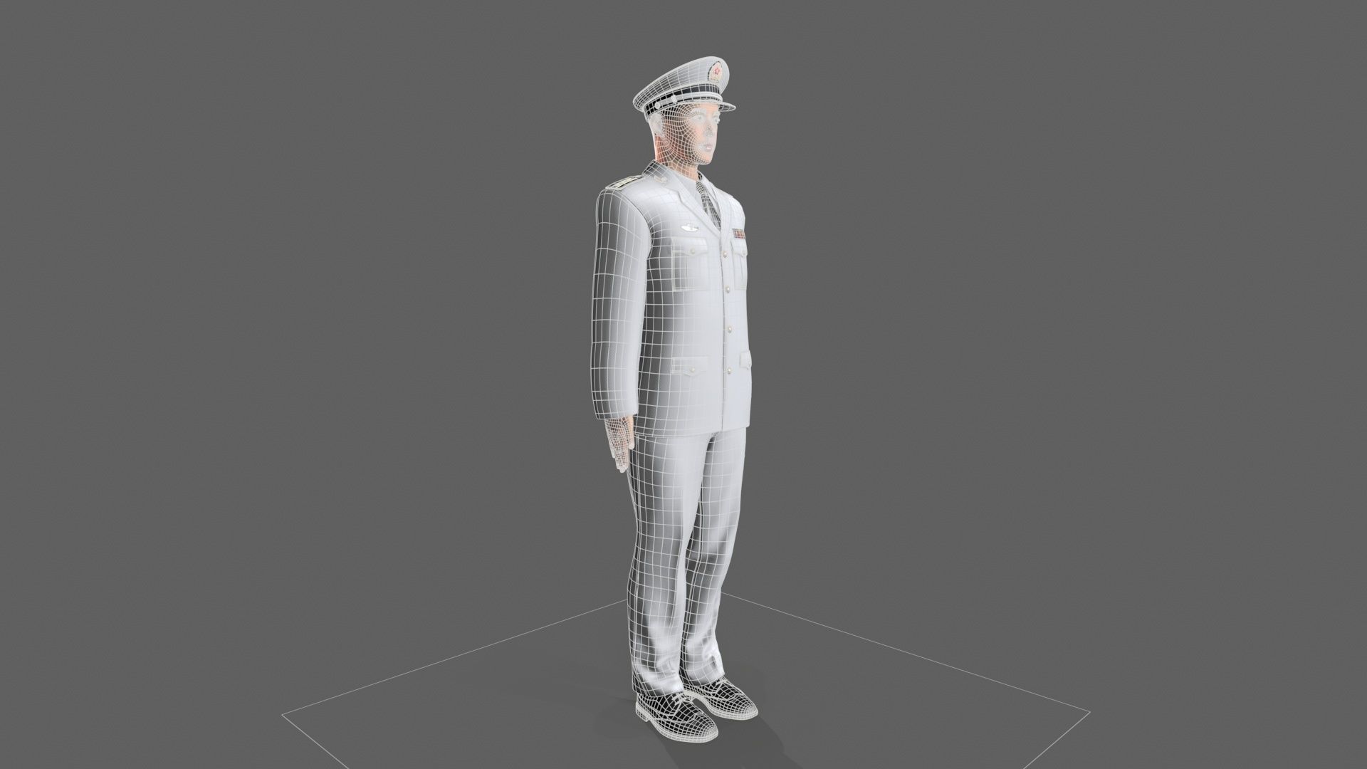 People Liberation Army Low-poly 3D model_7