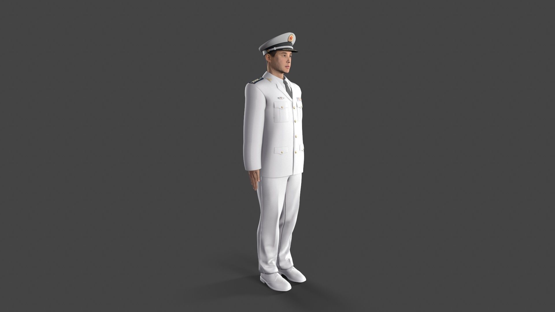 People Liberation Army Low-poly 3D model_4