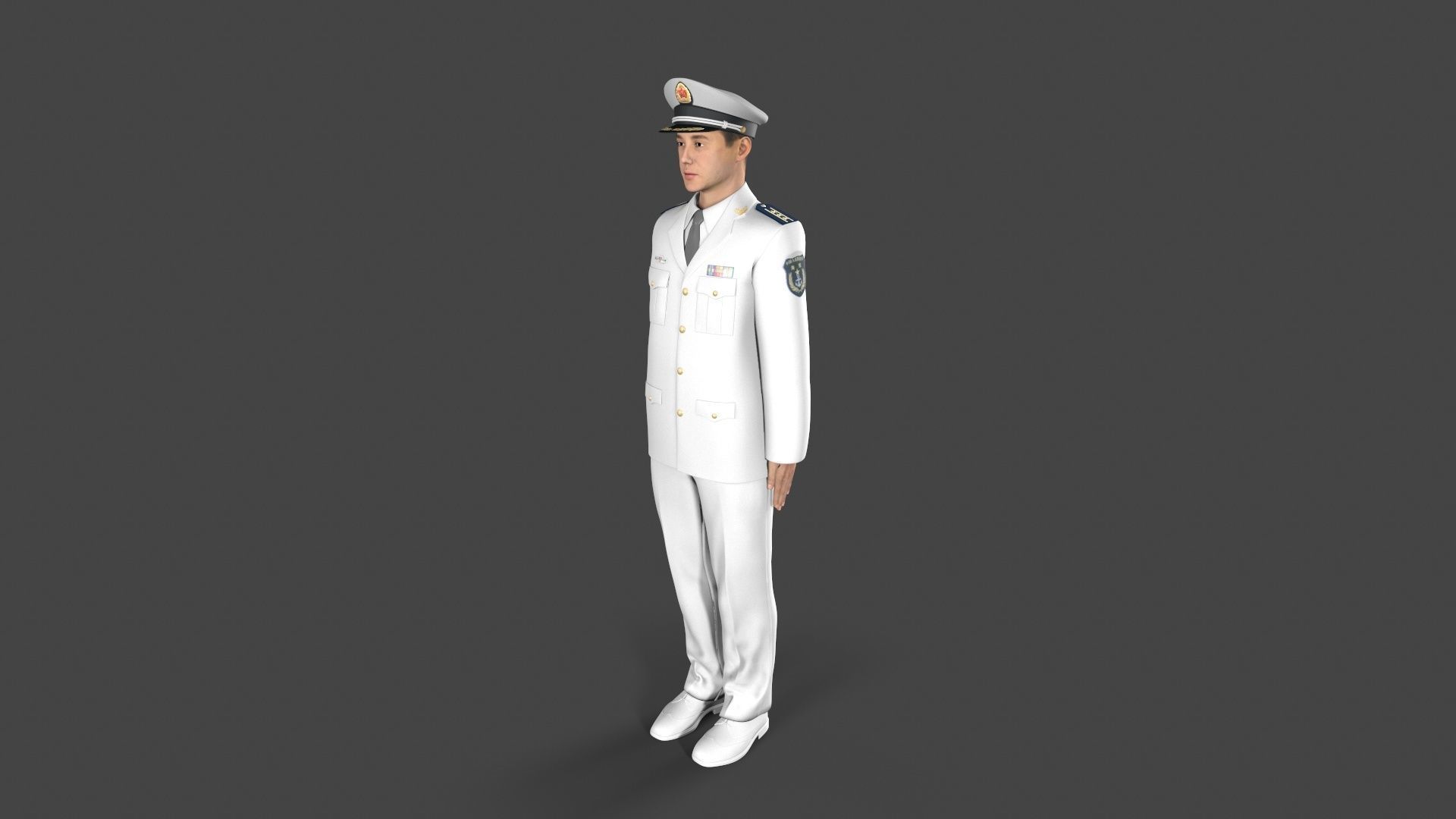 People Liberation Army Low-poly 3D model_3