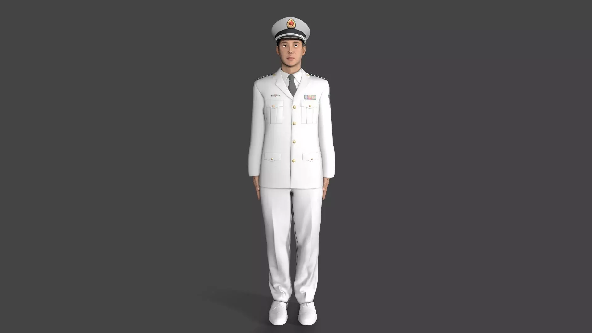 People Liberation Army Low-poly 3D model_0