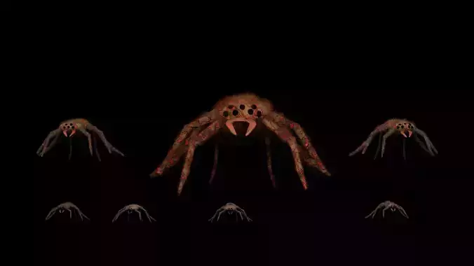 Spider  Low-poly 3D model