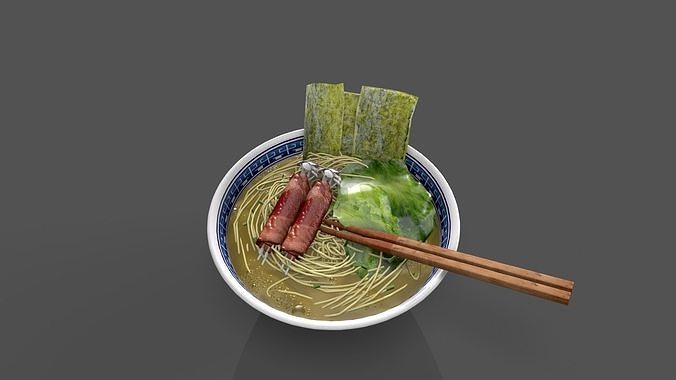 egg noodles  Low-poly 3D model 6