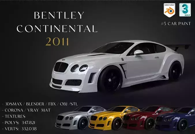 2011 Bentley Continental 3D model