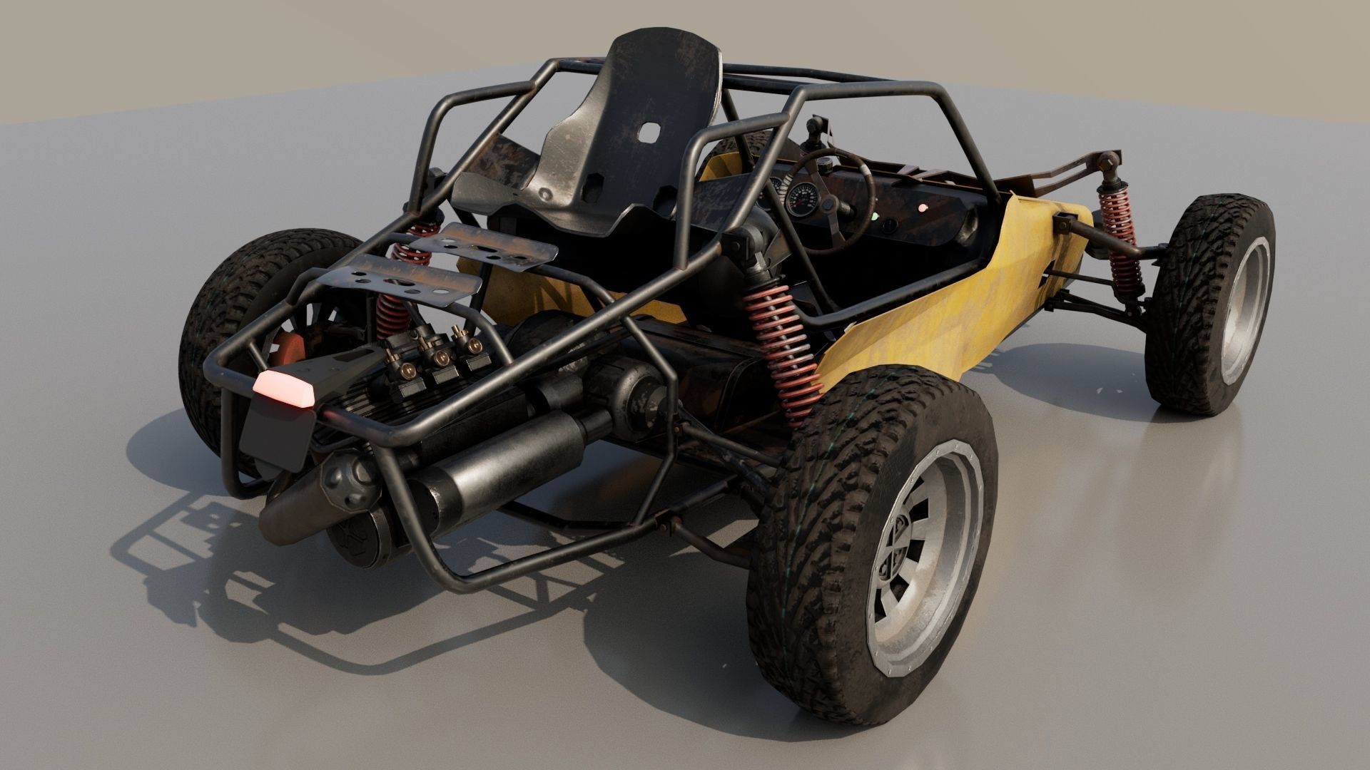 PUBG buggy with texture  3D model_1