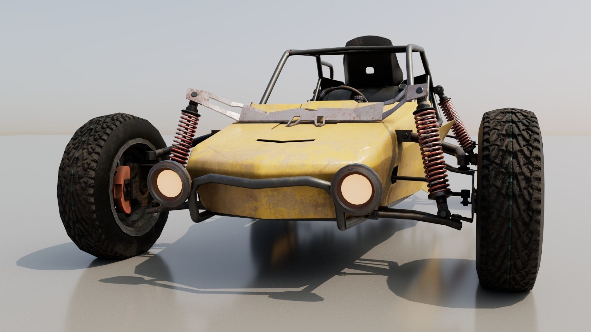 PUBG buggy with texture  3D model_4