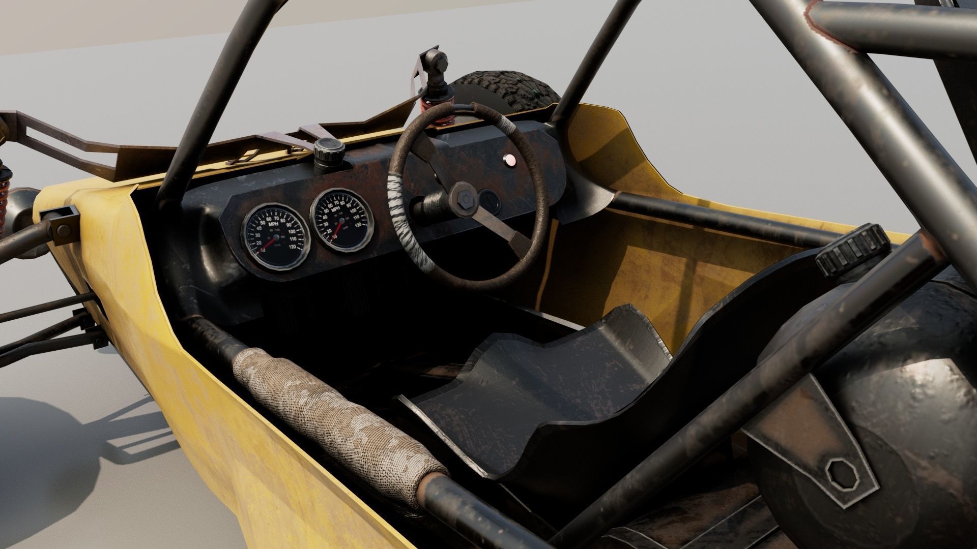 PUBG buggy with texture  3D model_3