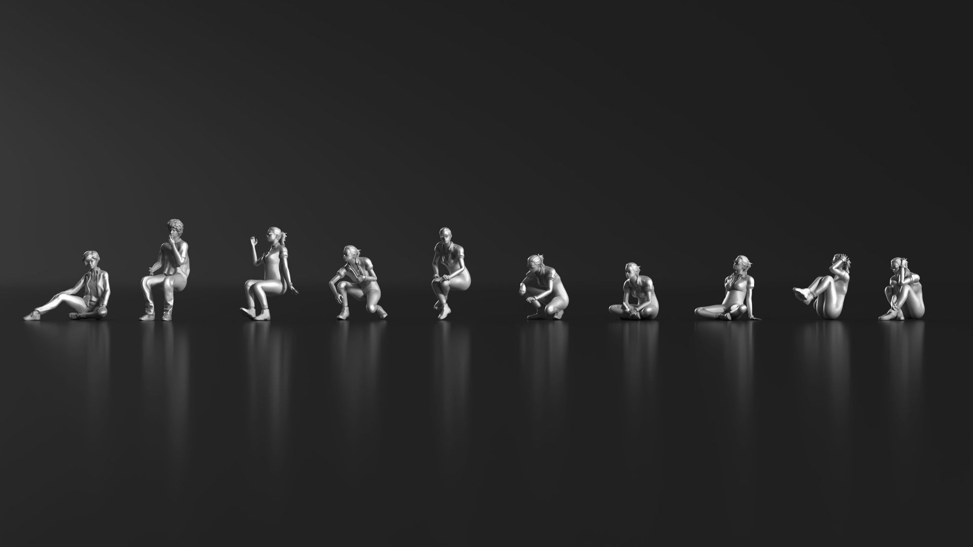 HD People 28 Sitting 2 3D print model_7