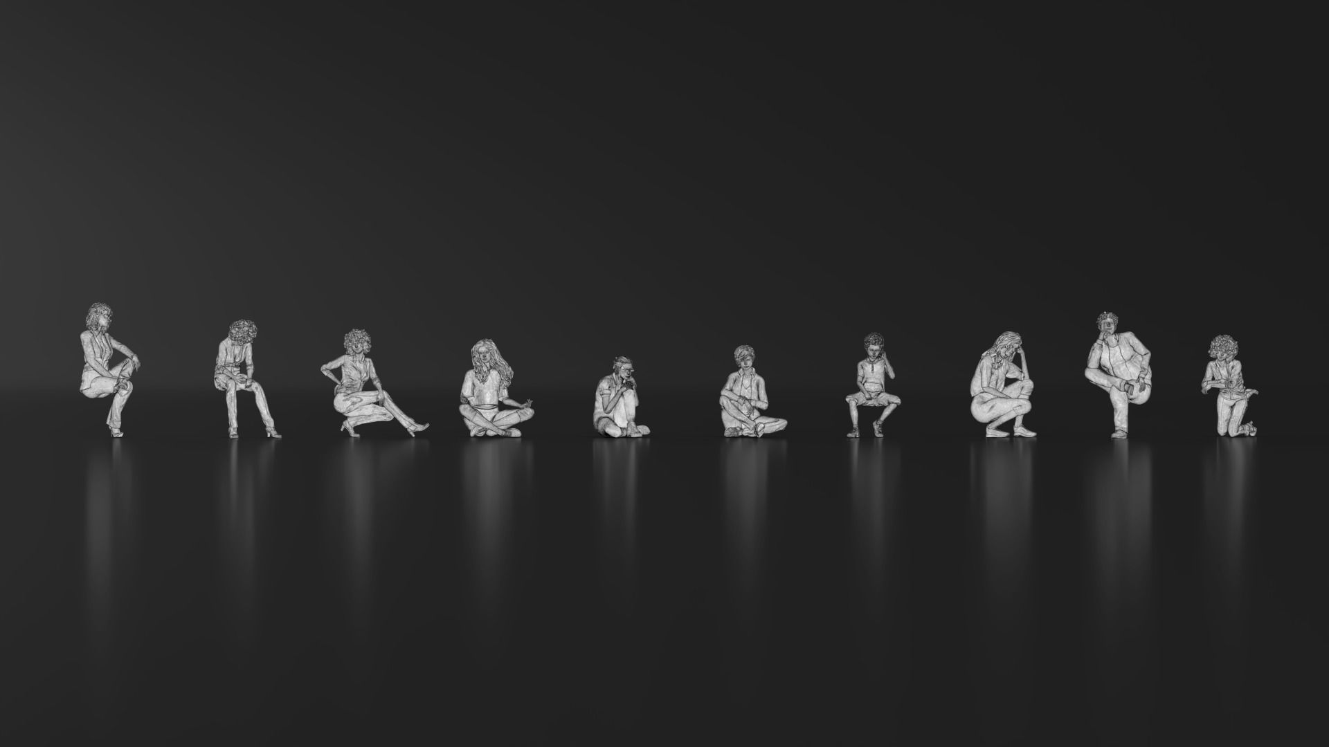 HD People 28 Sitting 2 3D print model_15