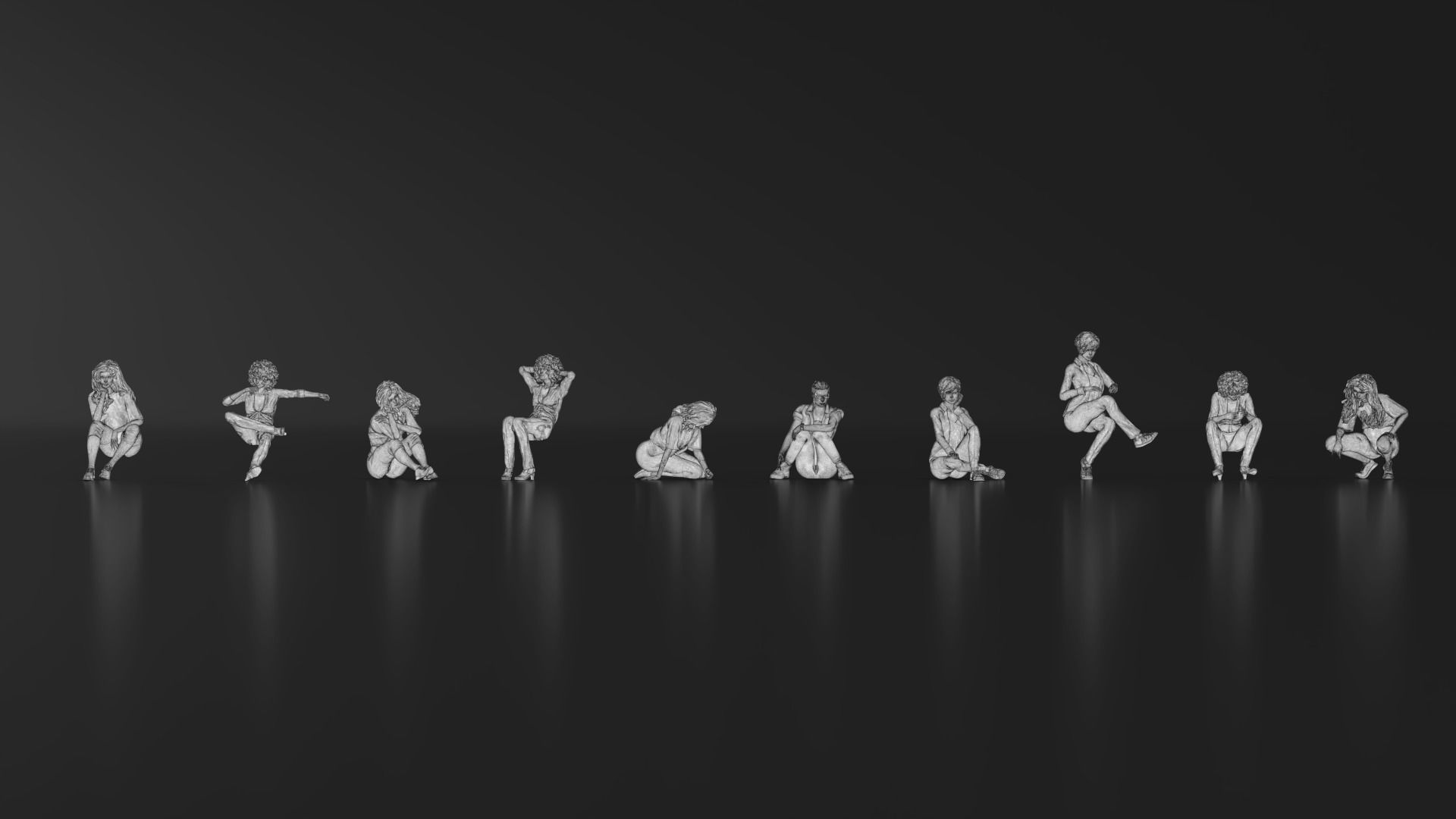 HD People 28 Sitting 2 3D print model_16