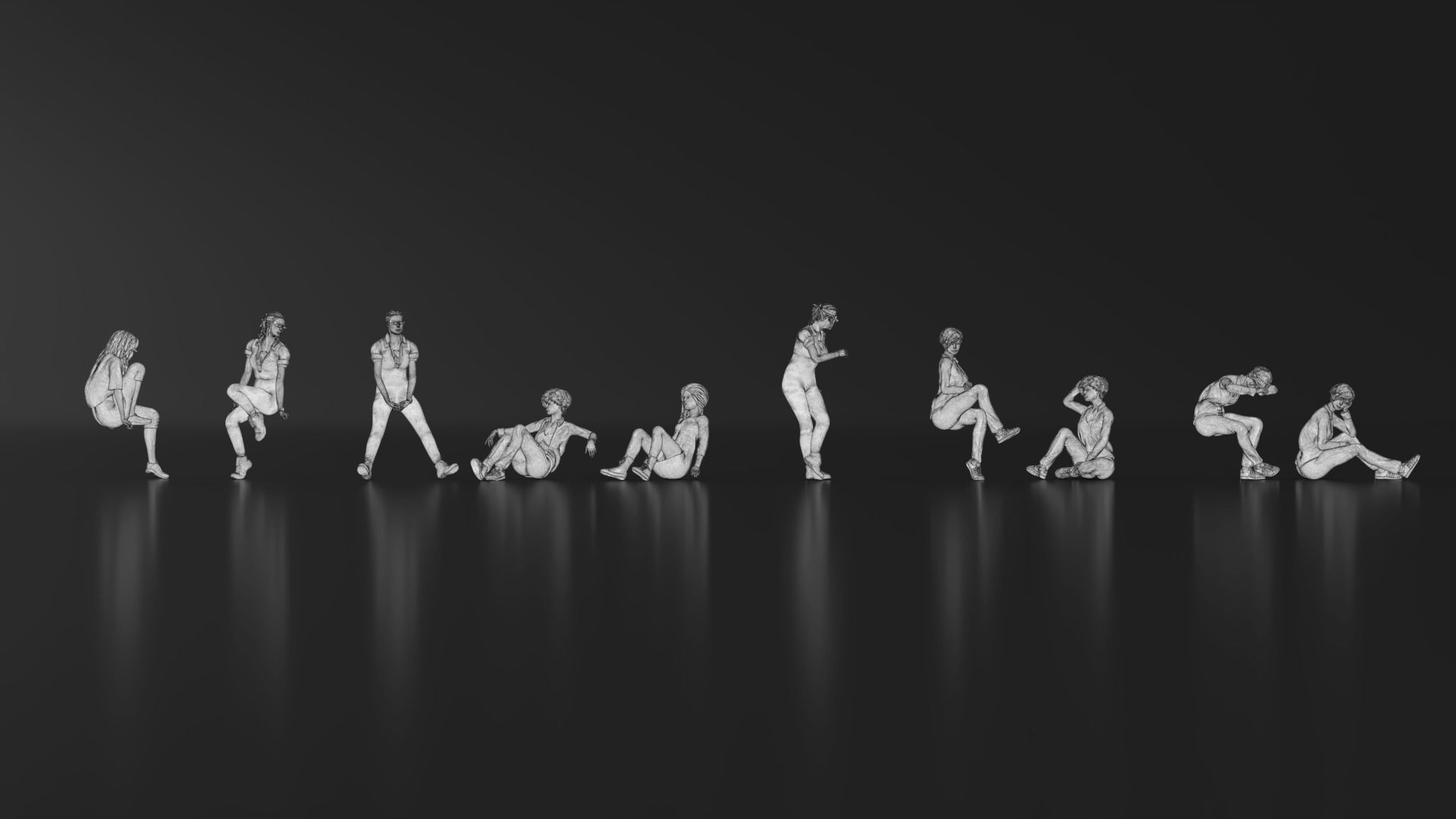 HD People 28 Sitting 2 3D print model_12