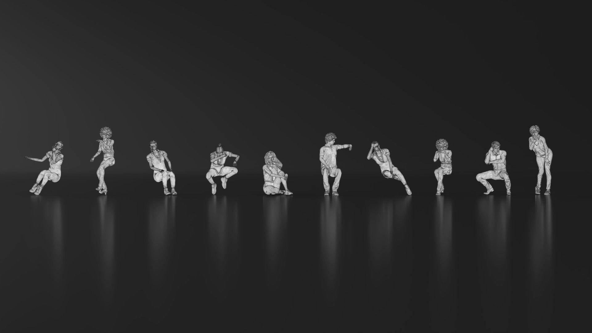 HD People 28 Sitting 2 3D print model_14