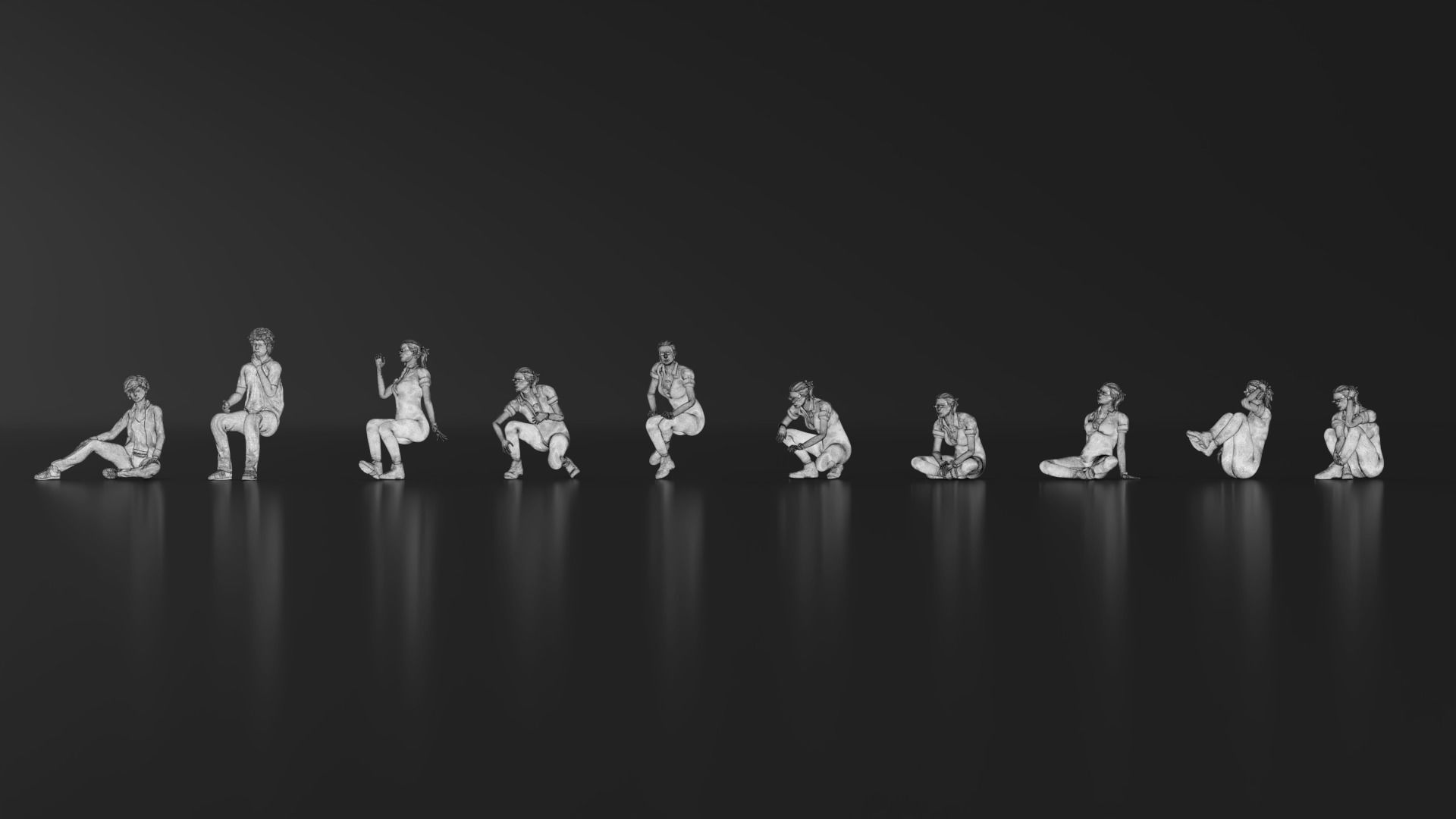 HD People 28 Sitting 2 3D print model_17