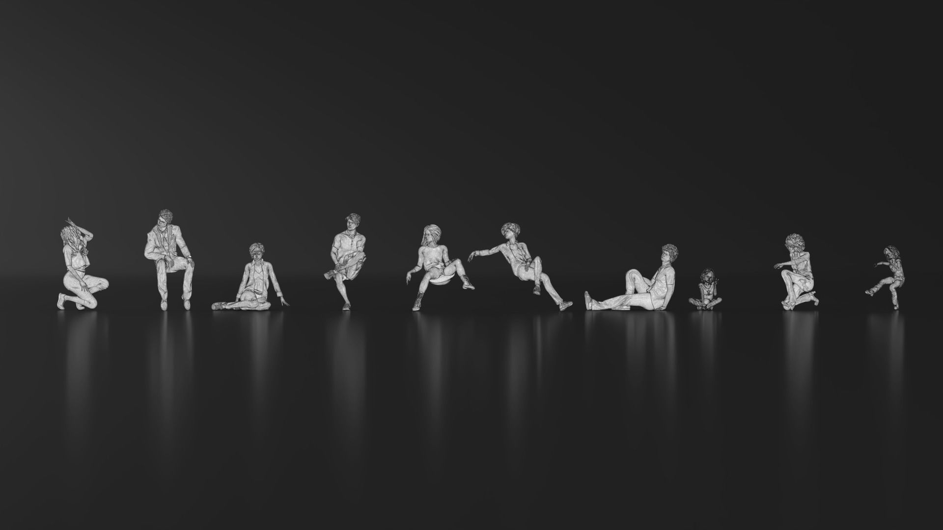 HD People 28 Sitting 2 3D print model_11