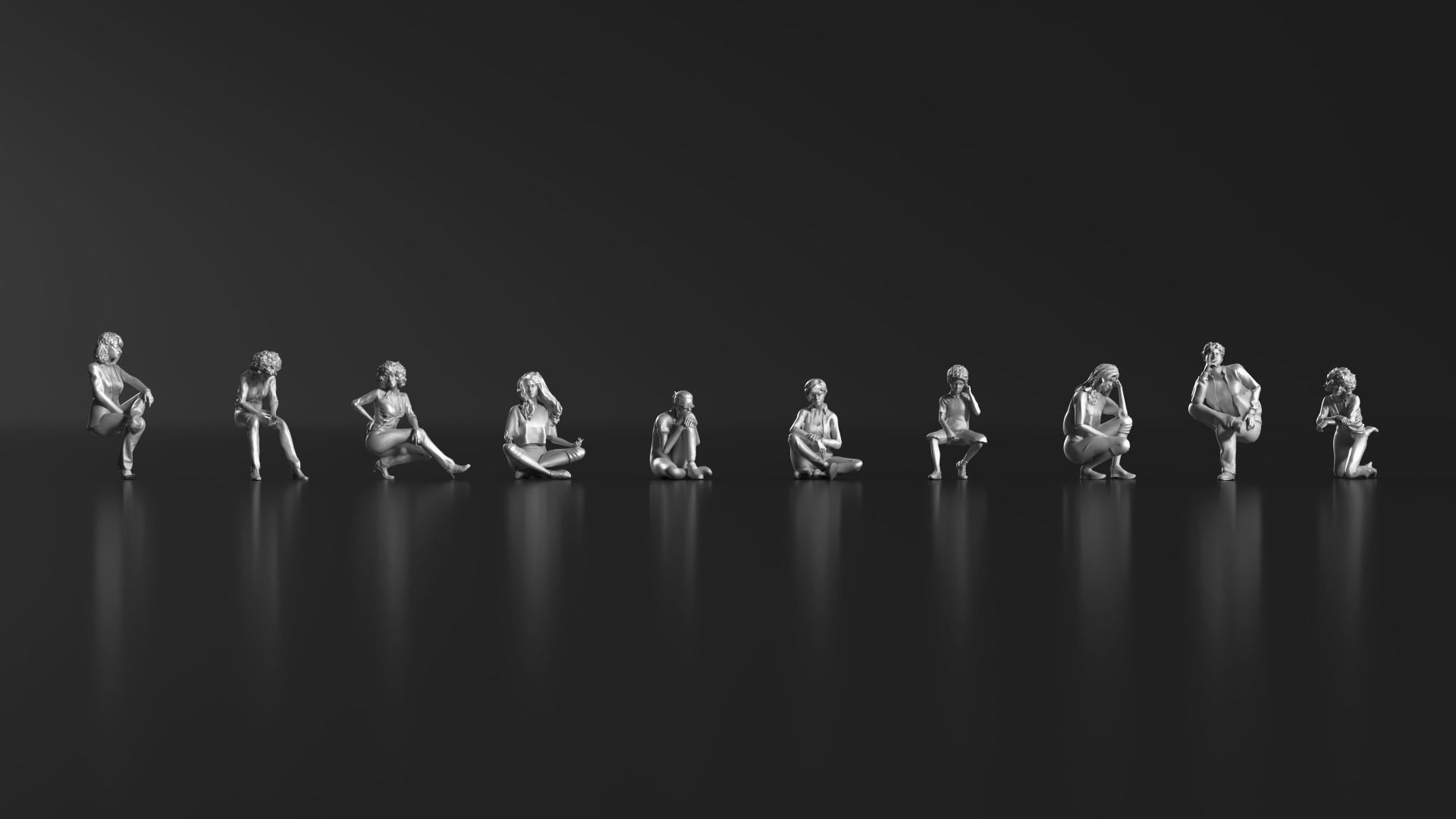 HD People 28 Sitting 2 3D print model_5