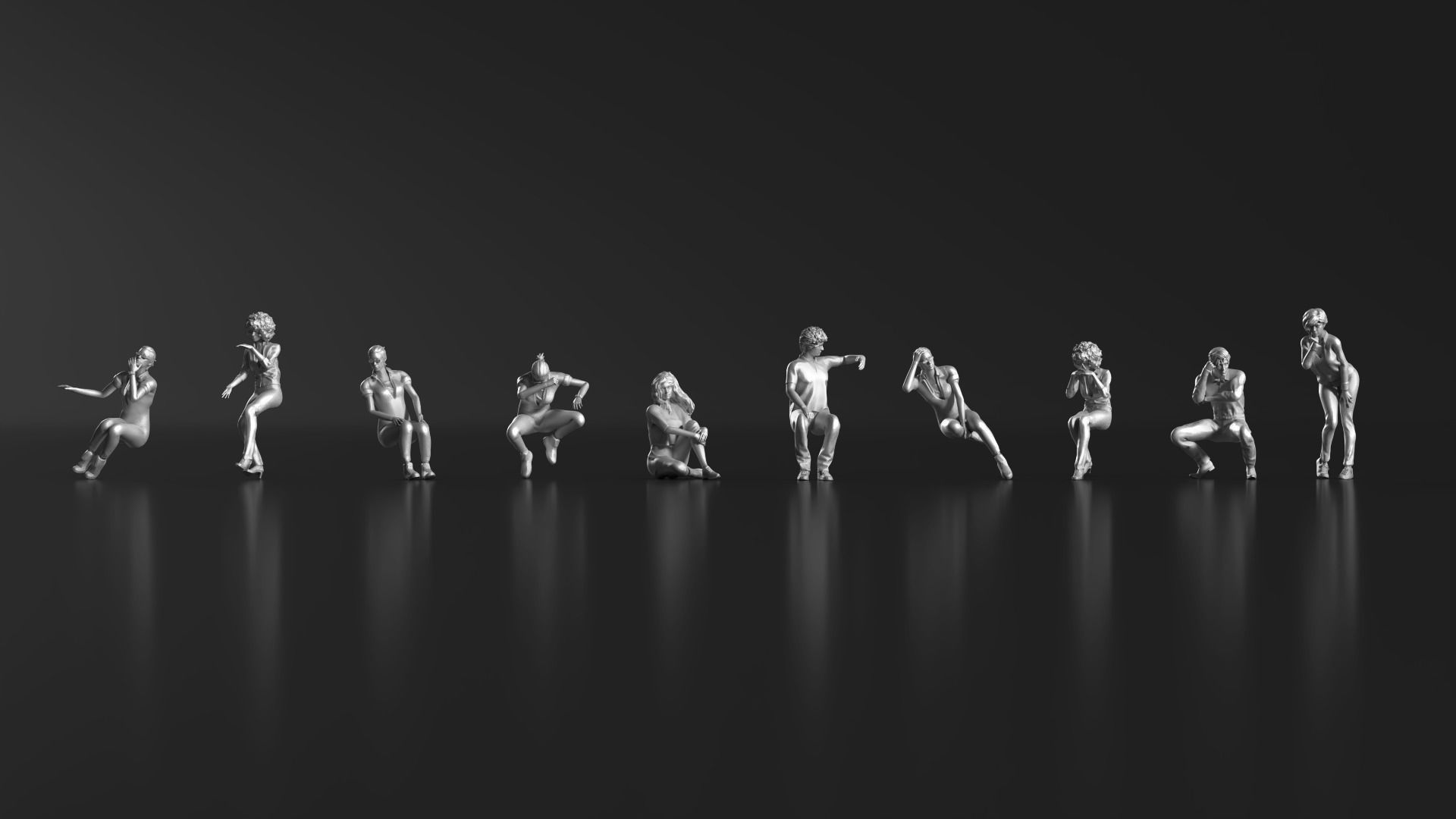 HD People 28 Sitting 2 3D print model_4