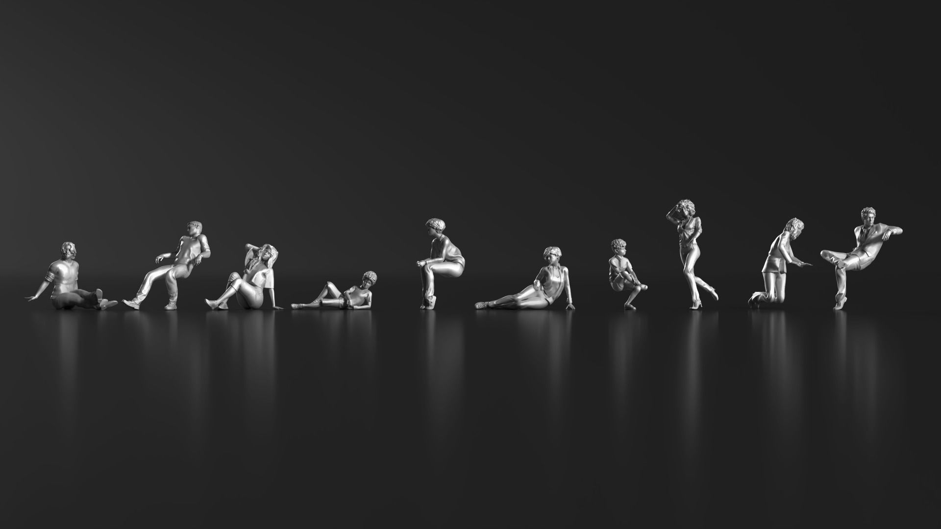 HD People 28 Sitting 2 3D print model_9