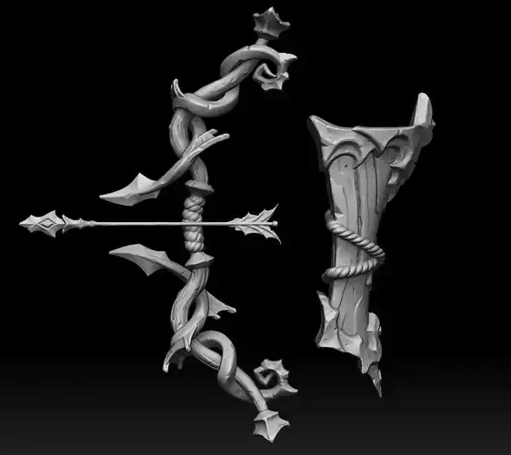 Coastal bow and quiver 3d print
