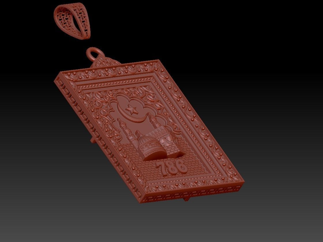 makkah masjid  pendent 3D print model_4