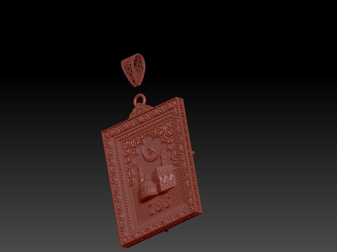 makkah masjid  pendent 3D print model_3