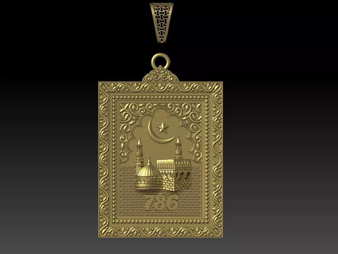 makkah masjid  pendent 3D print model_0