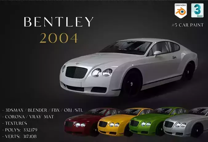2004 Bentley Continental 3D model