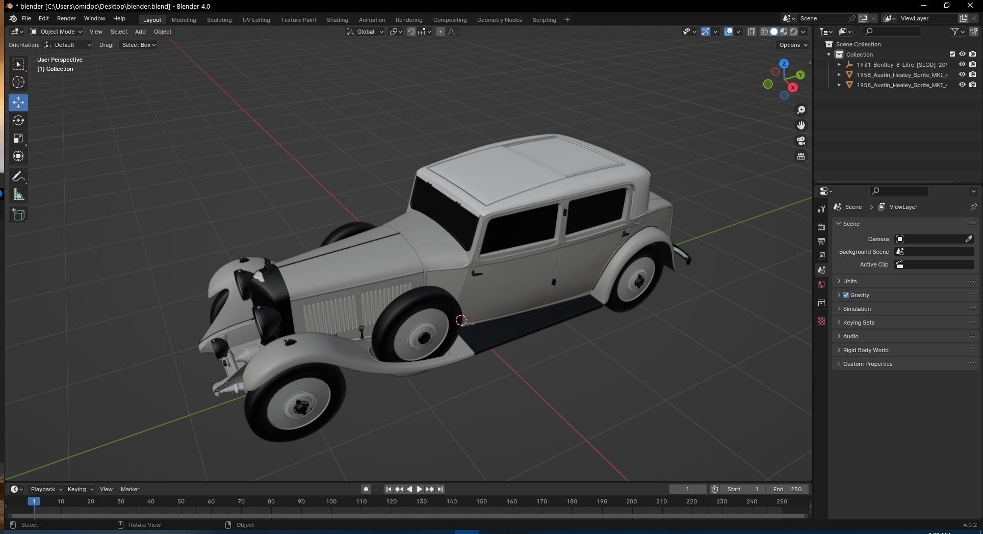 1931 Bentley 8 Litre  3D model_27