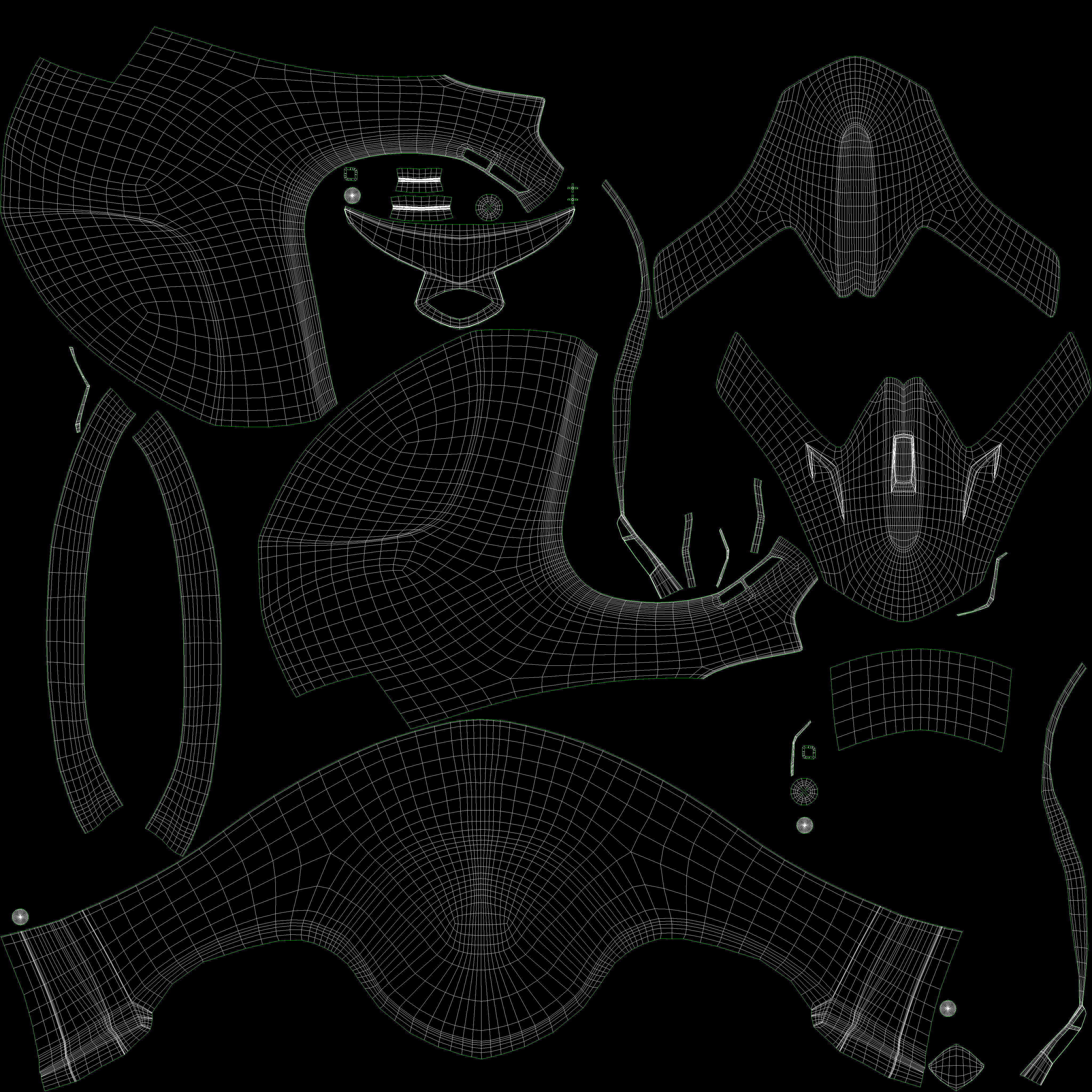 Zorax ZOR-X19 Green Low-poly 3D model_14