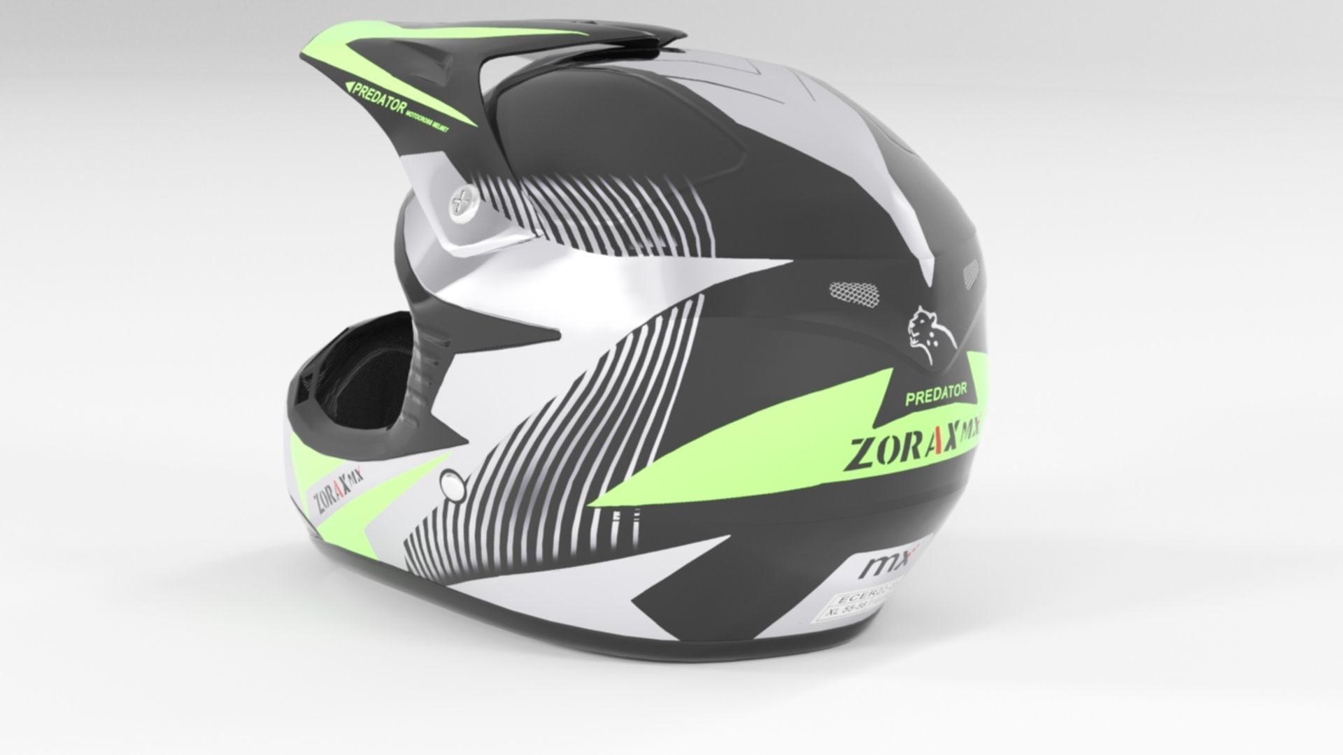 Zorax ZOR-X19 Green Low-poly 3D model_4