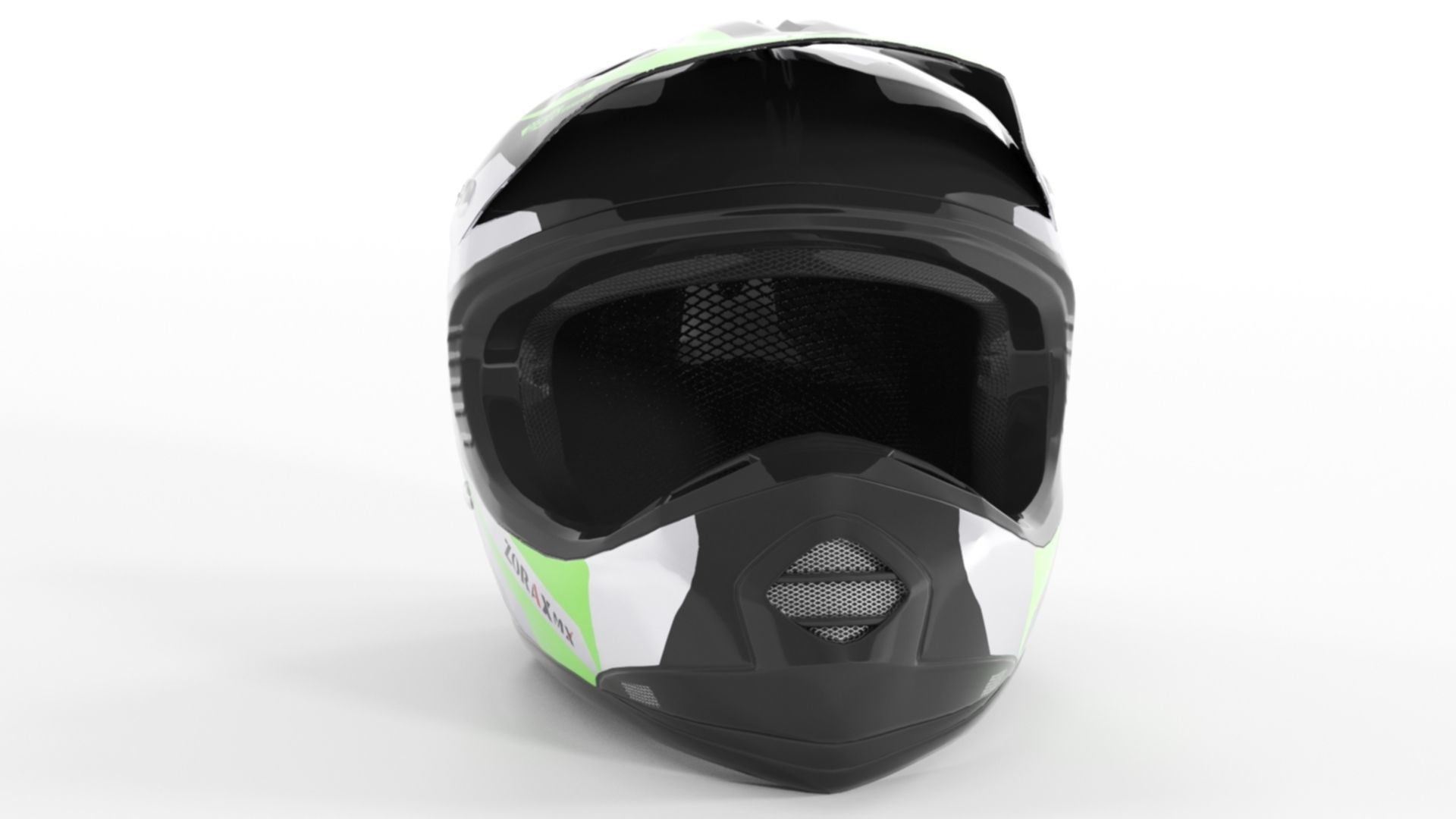 Zorax ZOR-X19 Green Low-poly 3D model_9