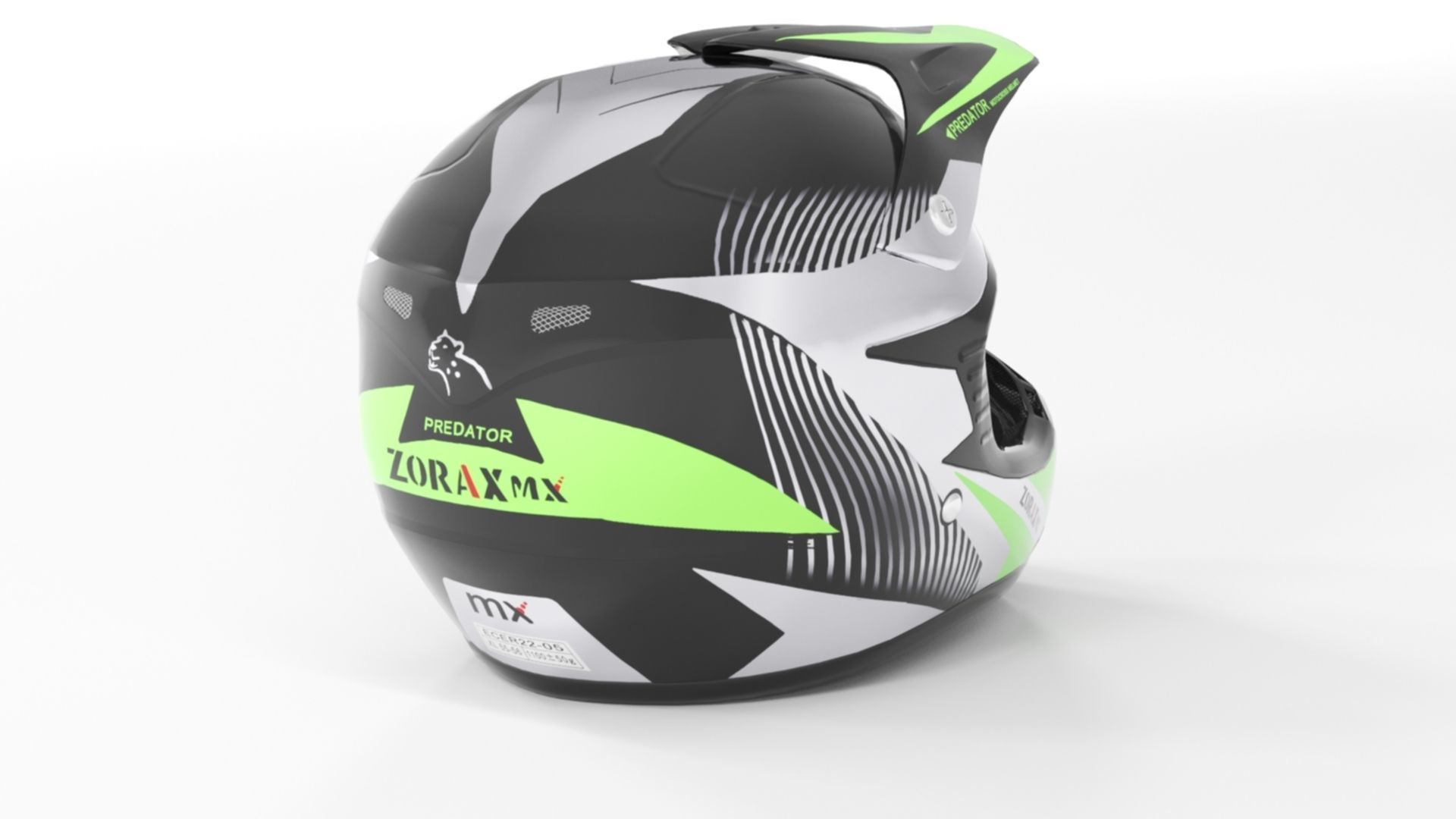 Zorax ZOR-X19 Green Low-poly 3D model_6