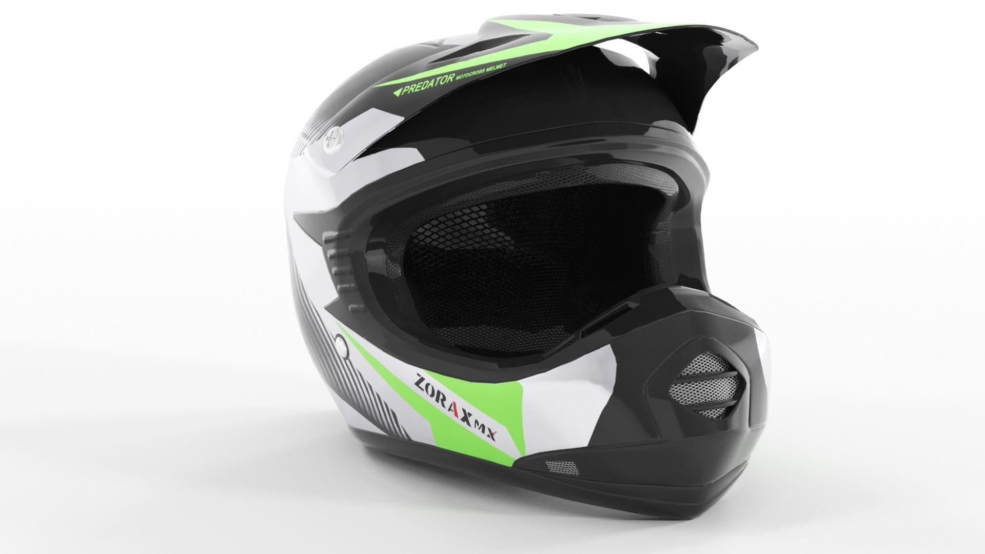 Zorax ZOR-X19 Green Low-poly 3D model_8