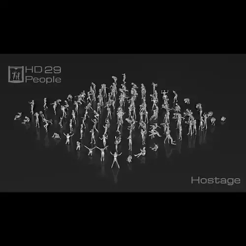 HD People 29 Hostage 3D print model HD People 29 Hostage 3D print model