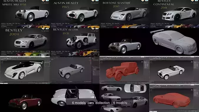 6 models  cars  collection  