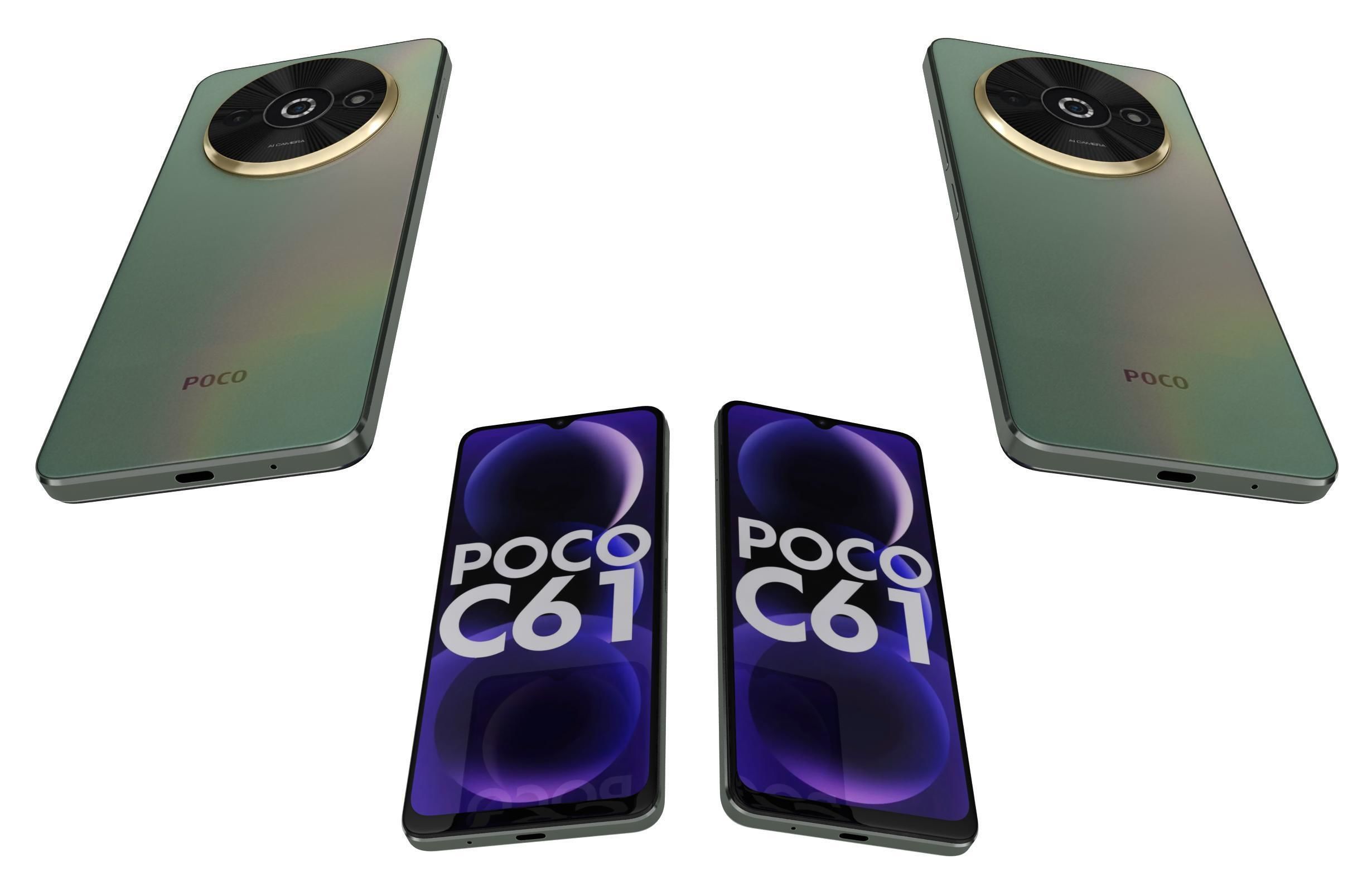 Xiaomi Poco C61 Green 3D model | CGTrader