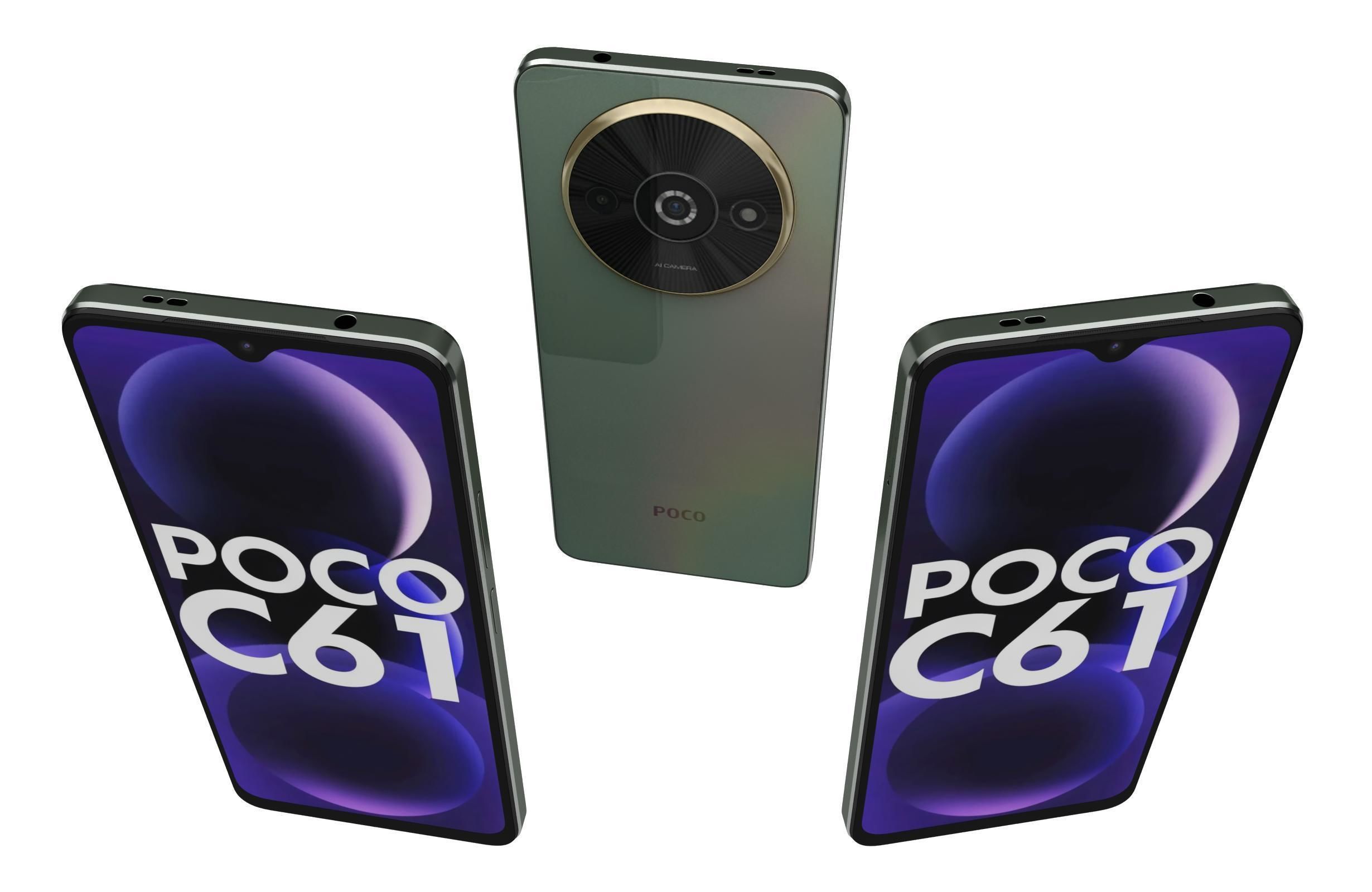 Xiaomi Poco C61 Green 3D model | CGTrader